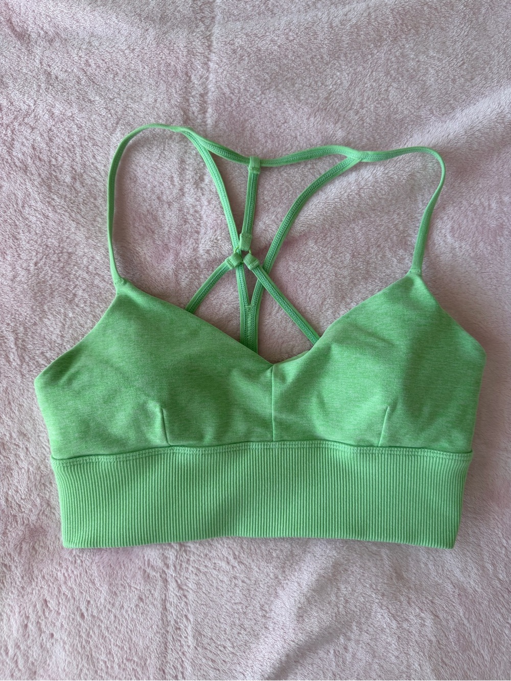 ALO Yoga Green Strappy Sports Bra